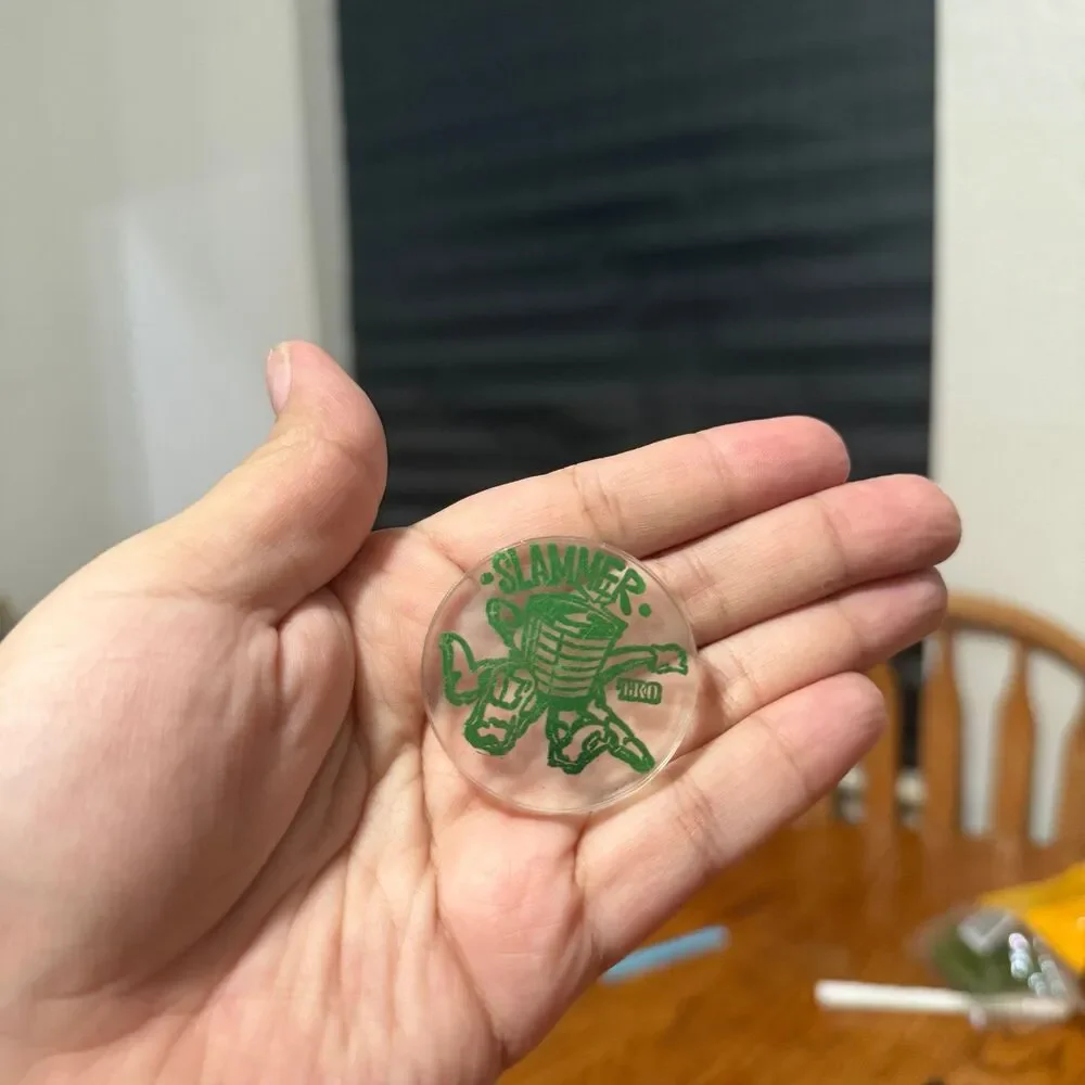 Lot of 4 POG Slammers thick Plastic TKO Vintage Game Piece 90s